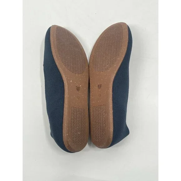 Rothys Navy Blue Flats Sz Womens 13 No Insoles Sustainable Comfort - Picture 5 of 6